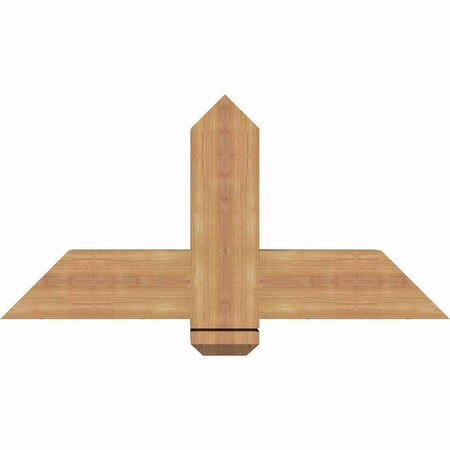 Ekena Millwork Eugene Smooth Timber Gable Bracket, Western Red Cedar, 36"W x 18"H x 5 1/2"D x 5 1/2"F, 12/12 Pitch GBW036X18X0606EUG00SWR
